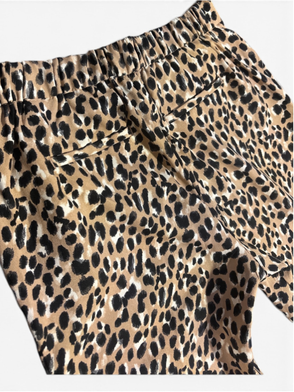 Banana Republic Leopard Print Trousers Size S Beige Black - Picture 6 of 8